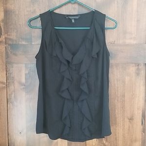 White House Black Market Sleevless Ruffle Blouse